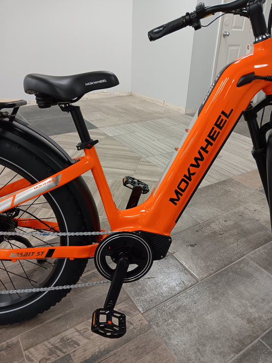 Electric ST Mountain Bike | Mokwheel Basalt Step Through 2.0 Orange