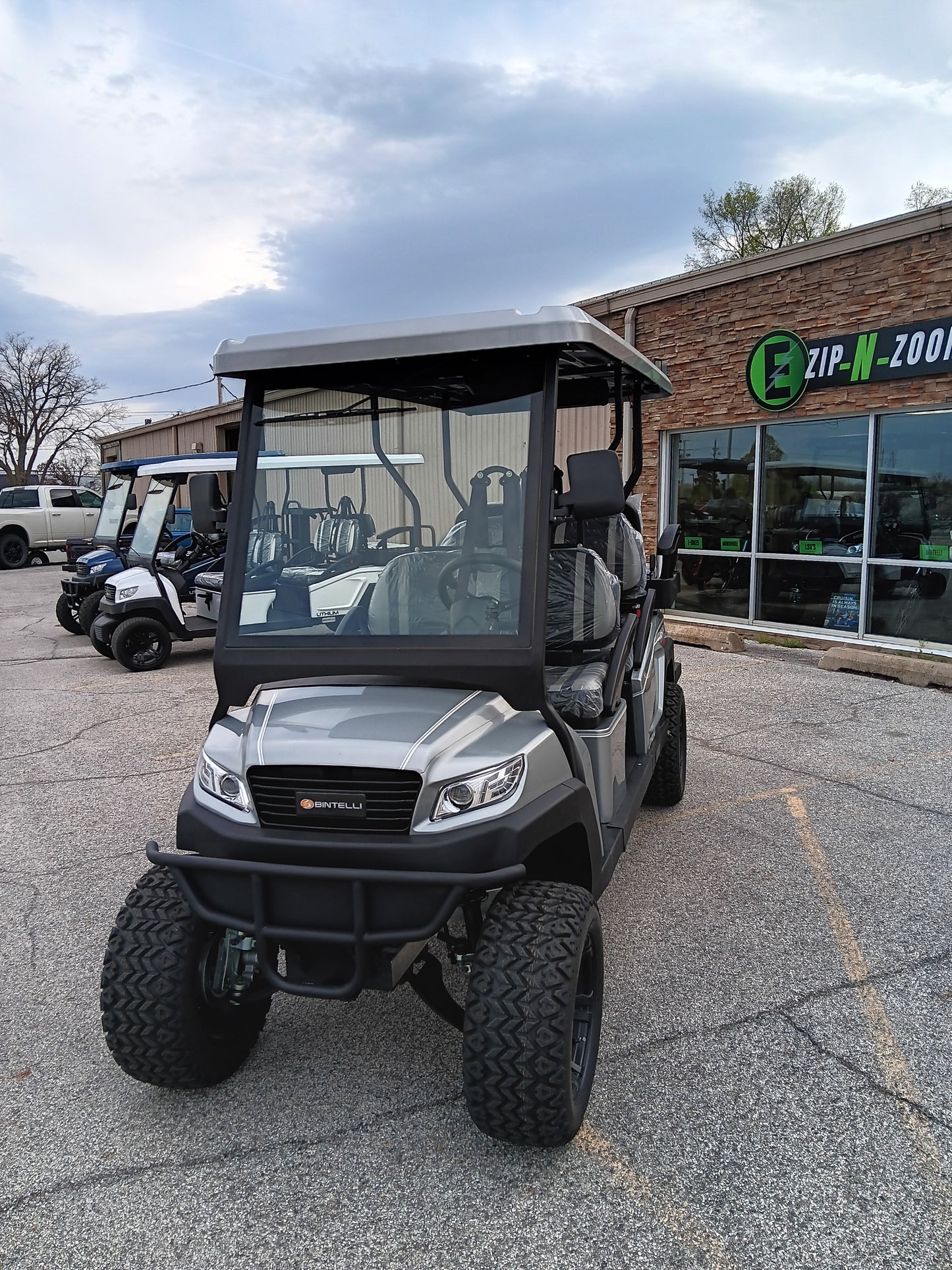 Bintelli | 6-Seater Lifted Electric Golf Cart Grey