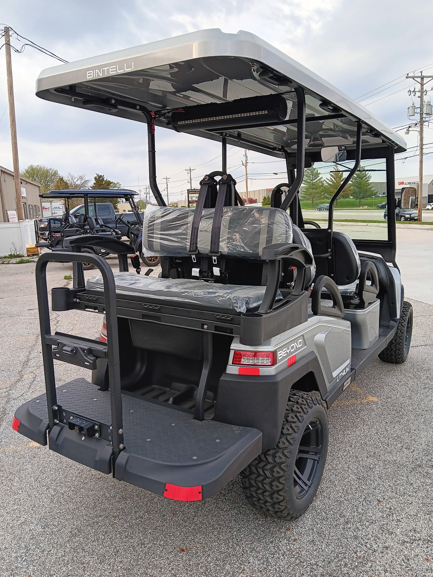 Bintelli | 6-Seater Lifted Electric Golf Cart Grey