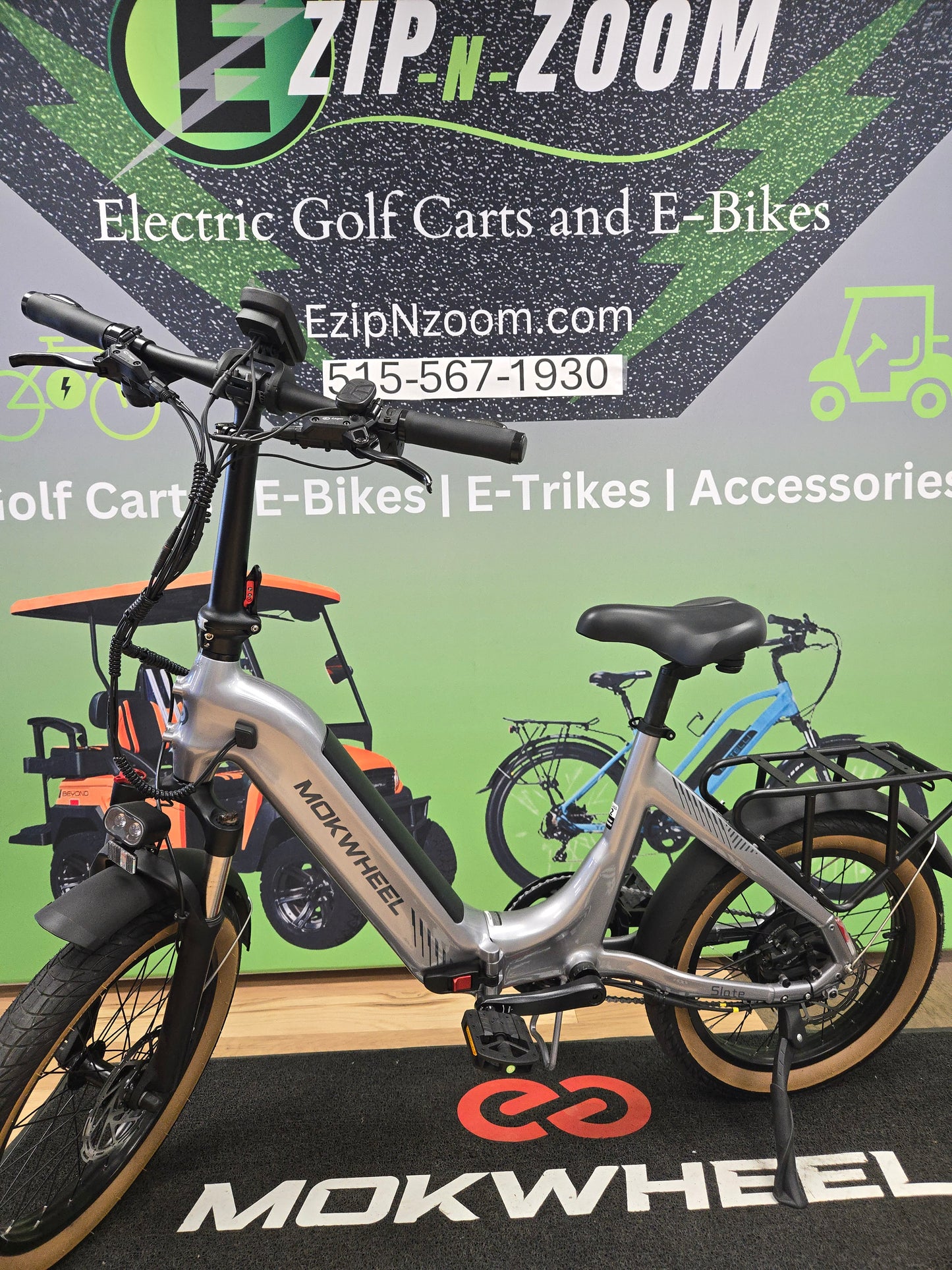 Electric Folding Bike | Mokwheel Slate E-Bike Platinum