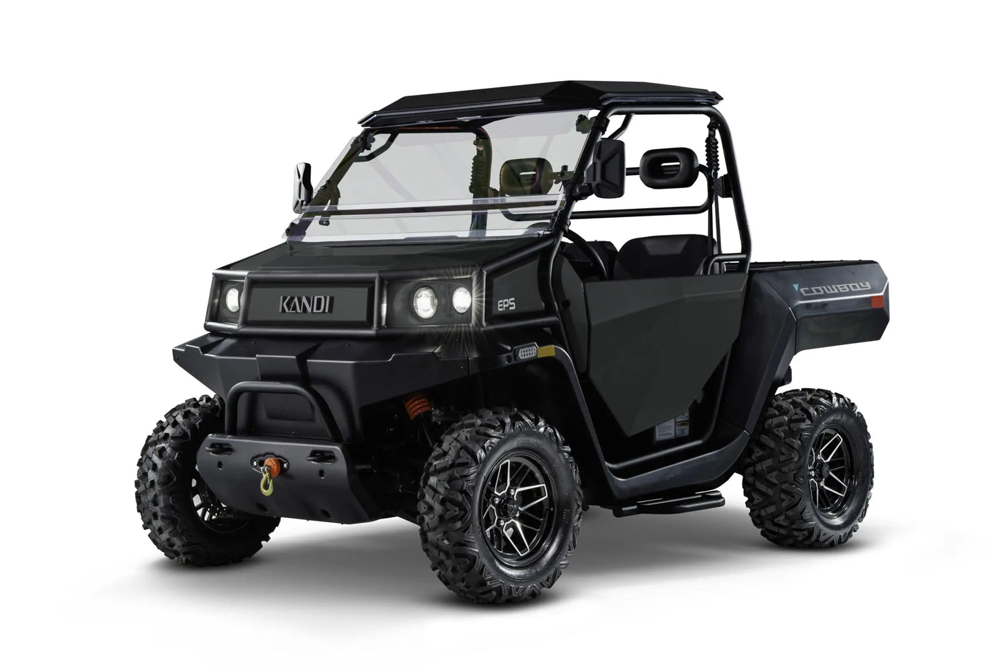Kandi Cowboy eUTV | All Wheel Drive - Electric Dump Box - Matte Black