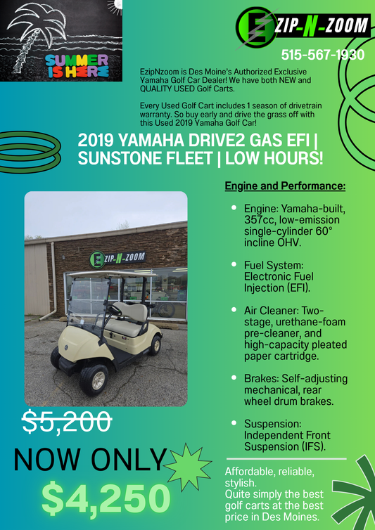Yamaha - Used 2019 Drive 2 Gas EFI