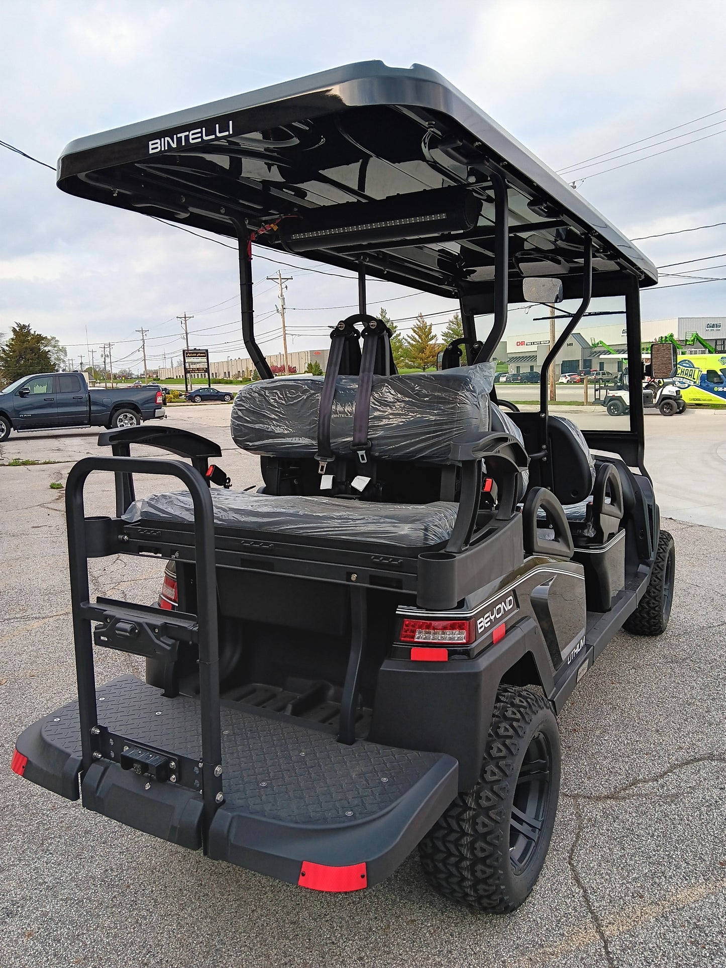 Bintelli | 6-Seater Lifted Electric Golf Cart Black