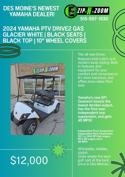 Yamaha - NEW 2024 Drive2 Gas in Glacier White