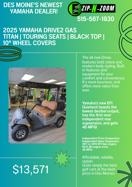 Yamaha - NEW 2025 Drive 2 Qietech Gas PTV in Titan
