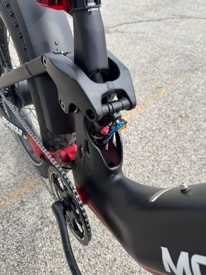 Powerful Electric Mountain Bike | Mokwheel Obsidian ST in Red/Black