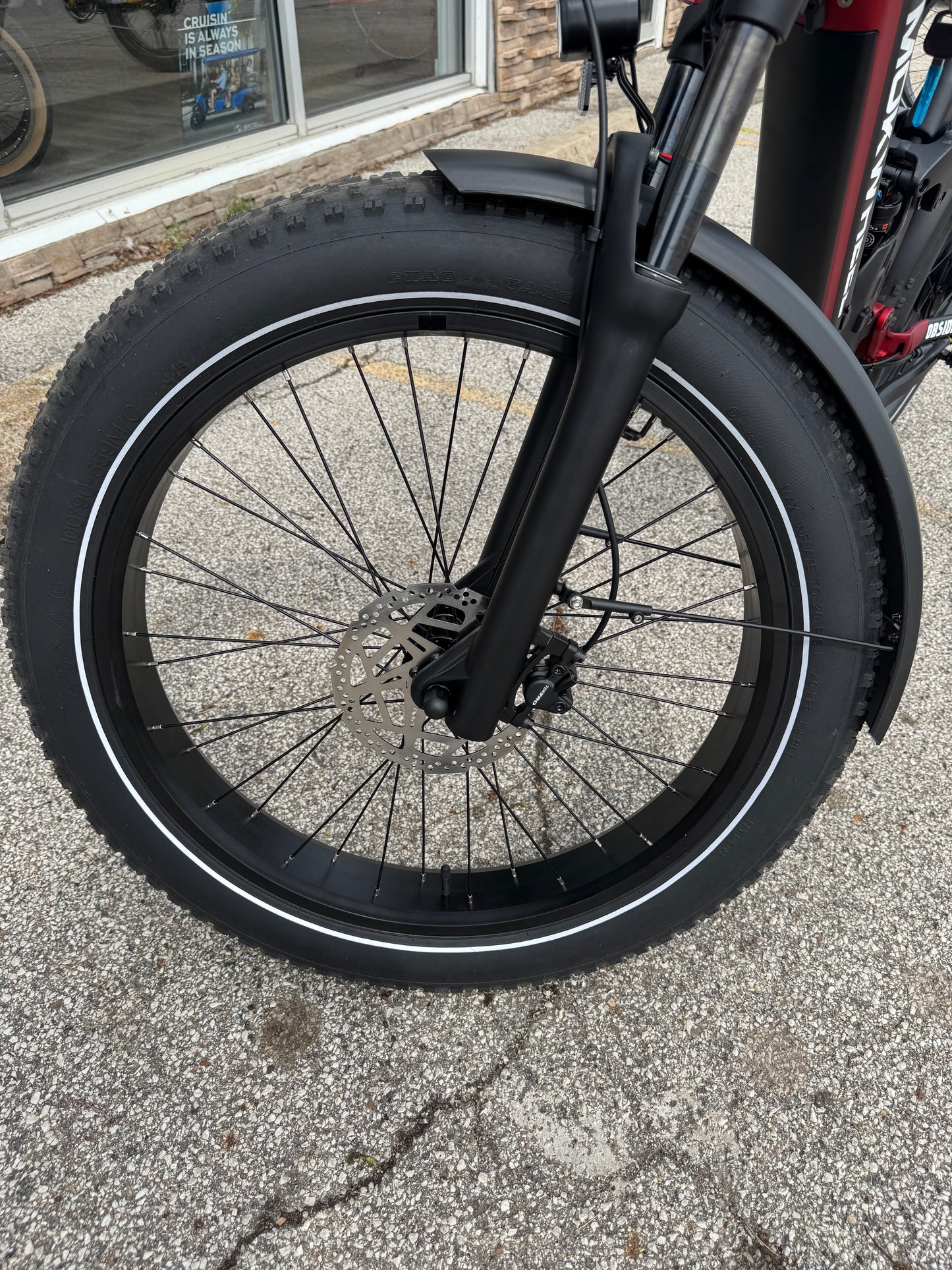 Powerful Electric Mountain Bike | Mokwheel Obsidian ST in Red/Black