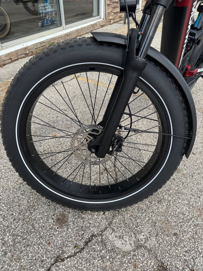 Powerful Electric Mountain Bike | Mokwheel Obsidian ST in Red/Black