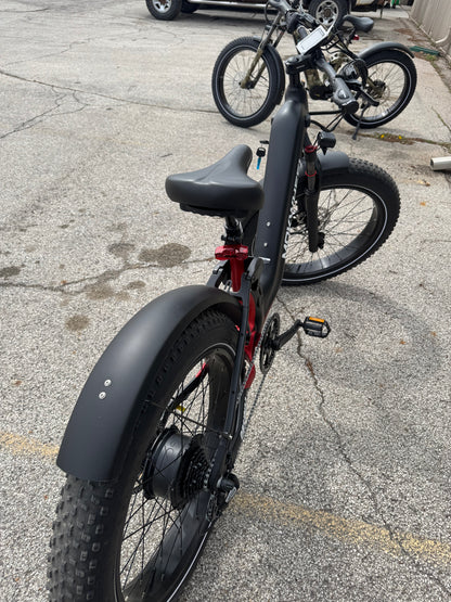 Powerful Electric Mountain Bike | Mokwheel Obsidian ST in Red/Black