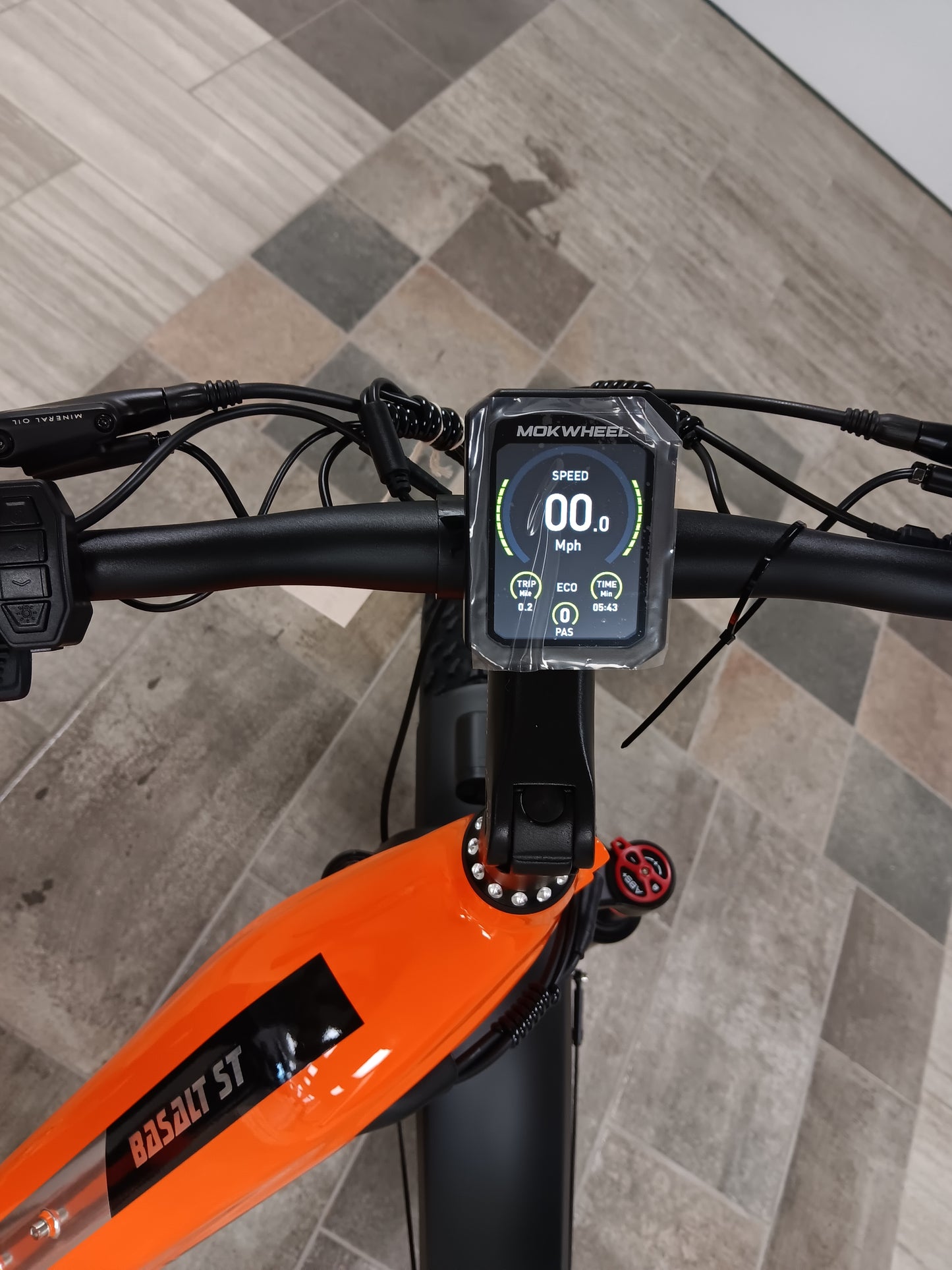 Electric ST Mountain Bike | Mokwheel Basalt Step Through Orange