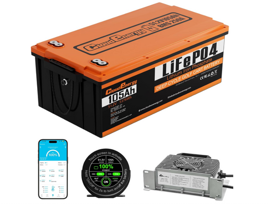 Installed Golf Cart Lifthium Battery - GFS48-105AH Installation Bundle