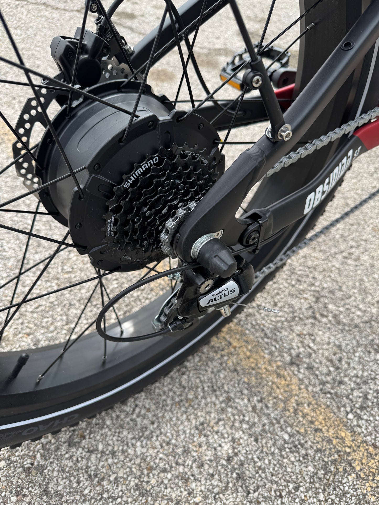 Powerful Electric Mountain Bike | Mokwheel Obsidian ST in Red/Black