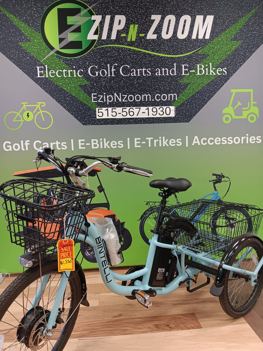 Bintelli E-Trike Trio in Sky Blue | Now on Clearance Sale