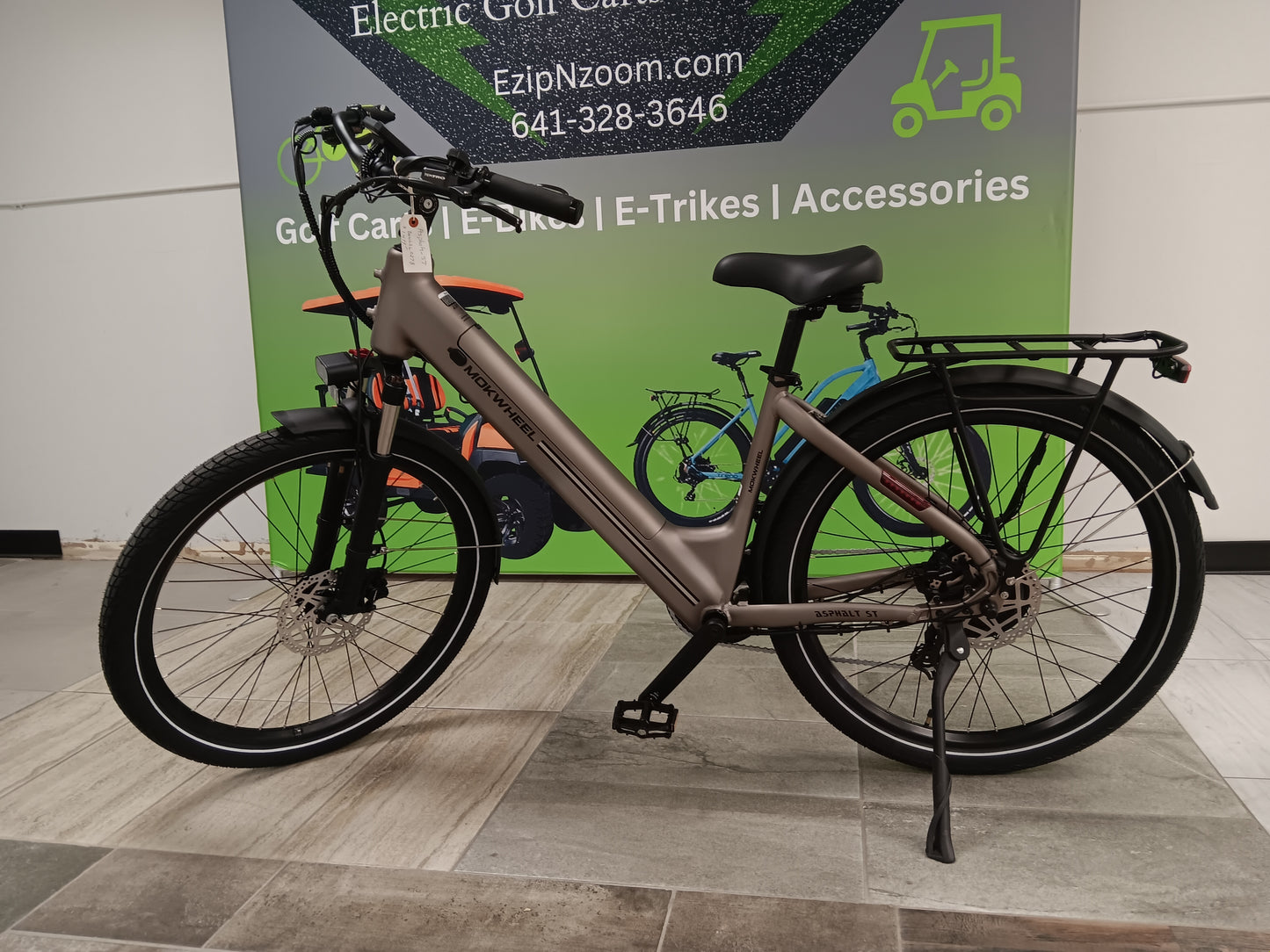 Electric Step Through Commuter Bike | Mokwheel Asphalt ST Mocha Kahki