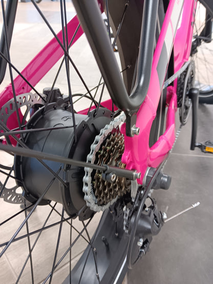Electric ST Mountain Bike | Mokwheel Basalt Step Through Pink