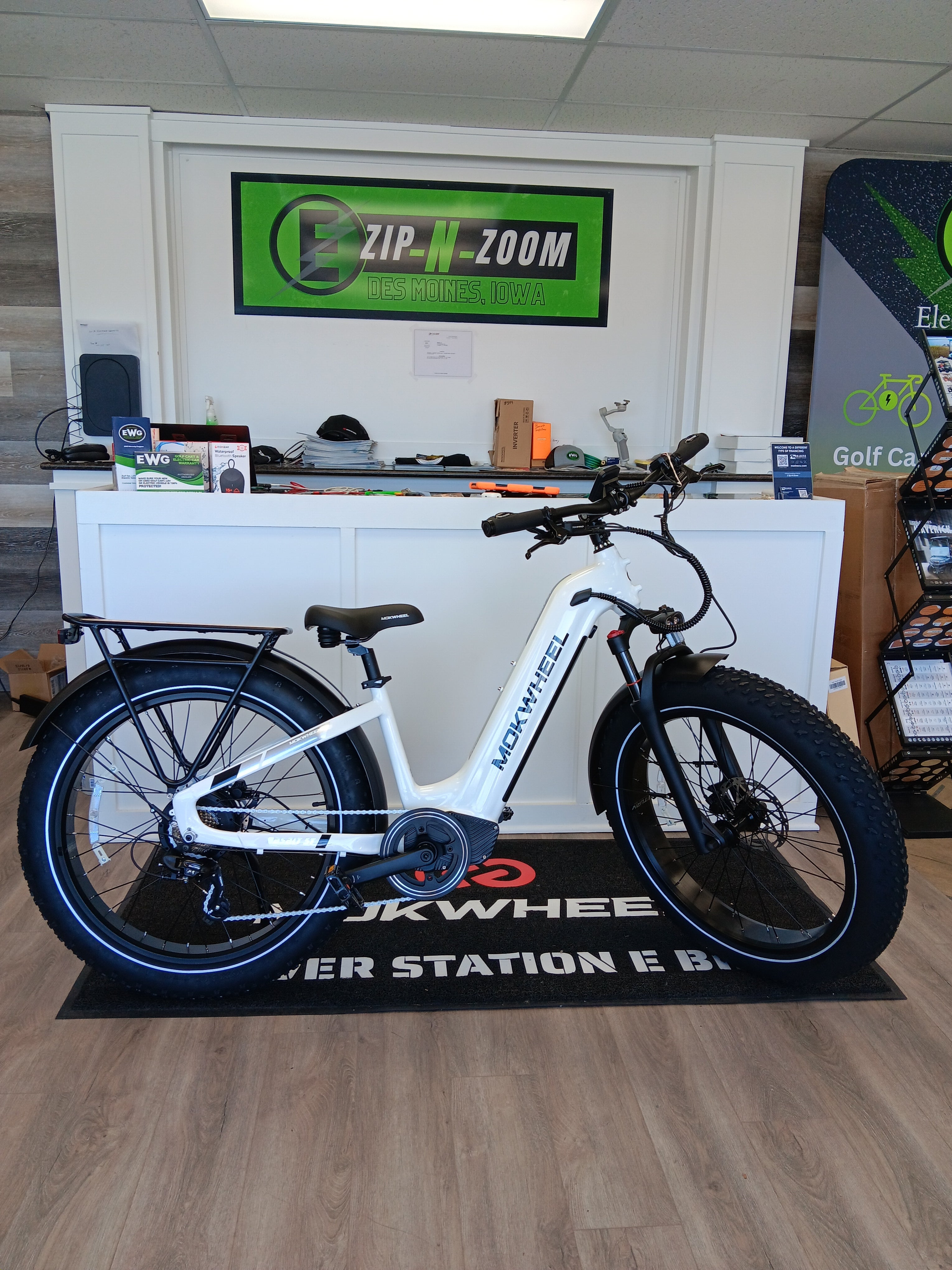 Electric Mountain Bike | Mokwheel Basalt White in Des Moines! – E Zip-N ...