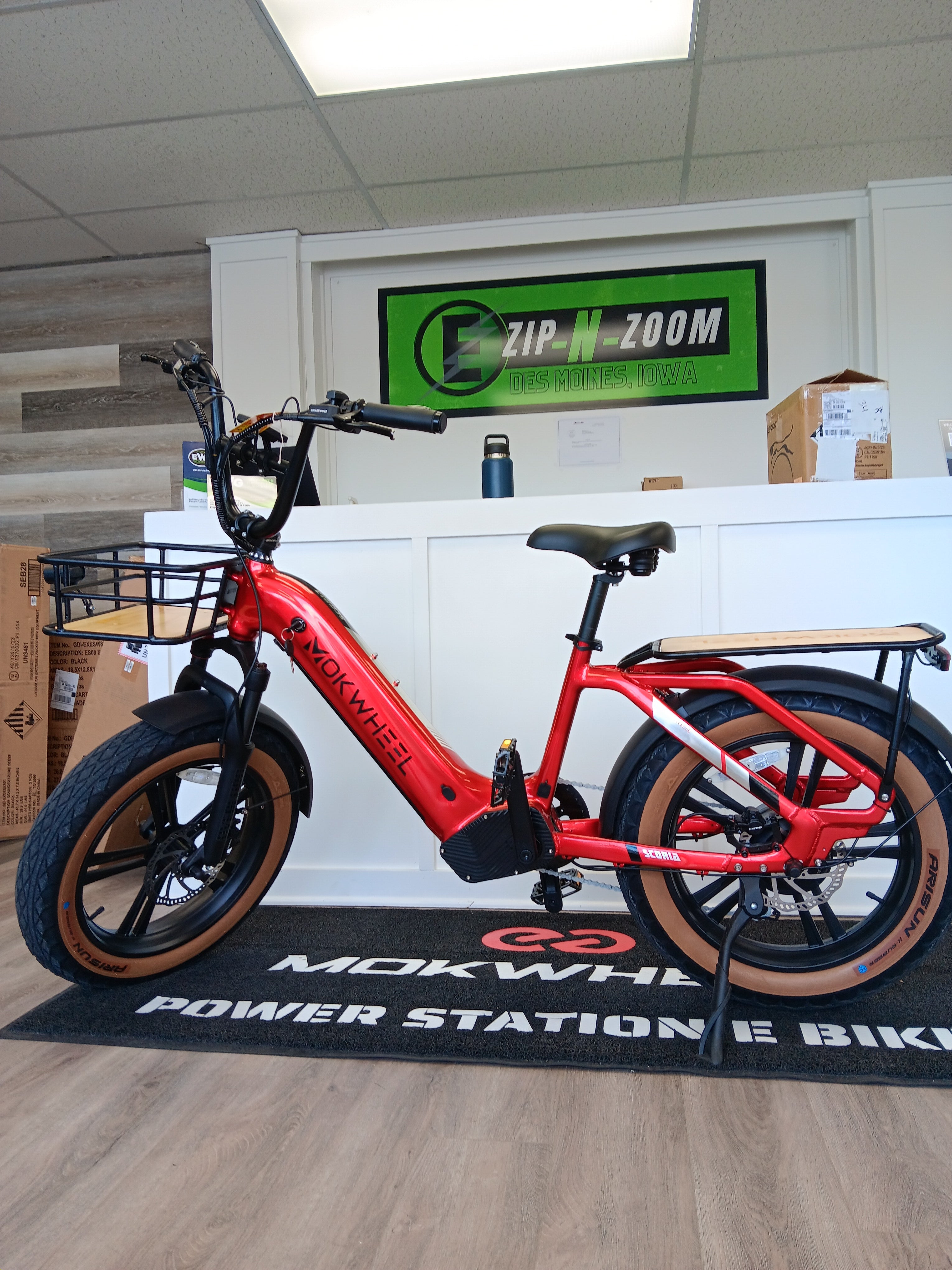 Beach Cruiser High Quality Electric Bike in DSM | Mokwheel Scoria Red ...