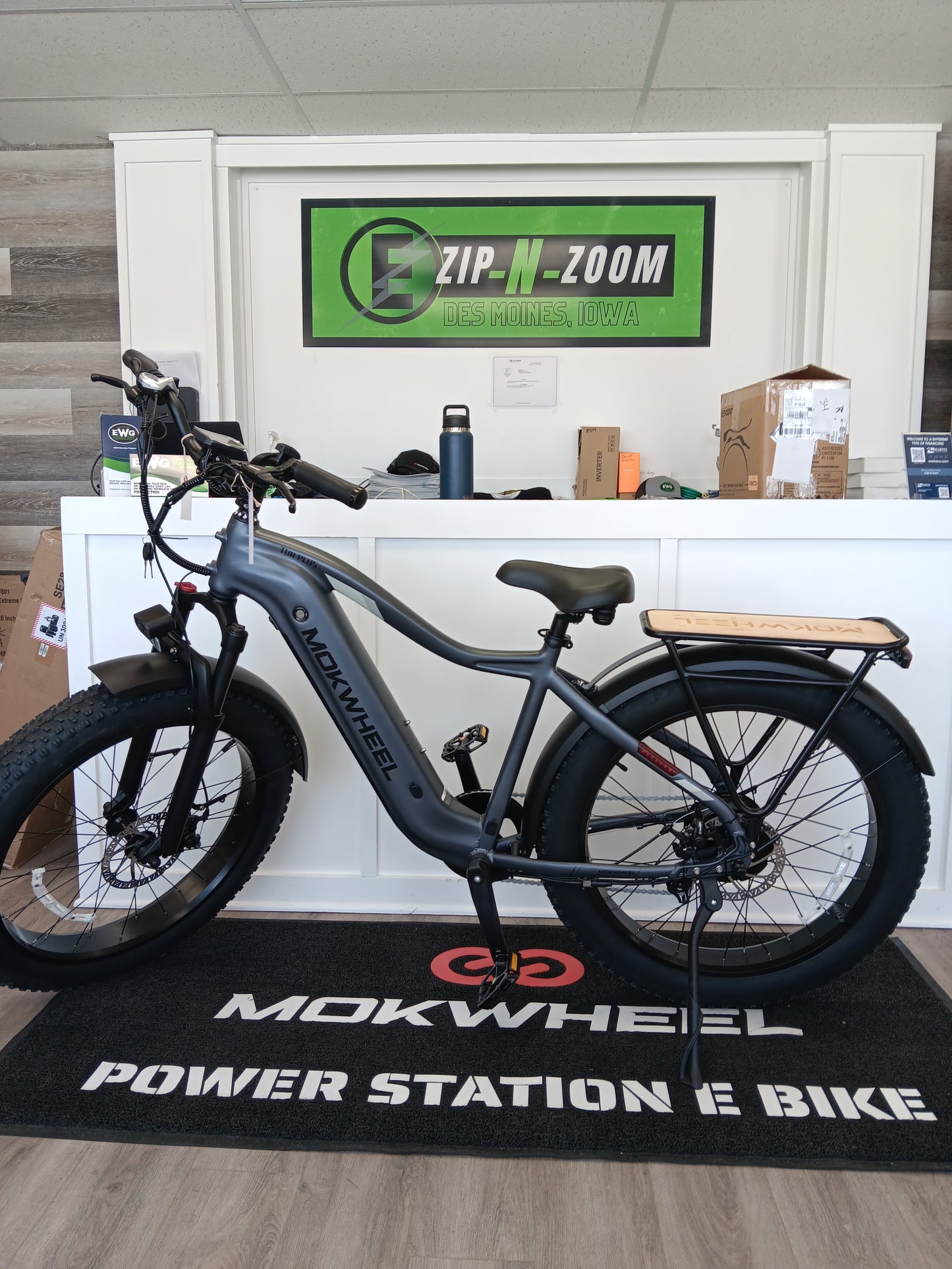 Affordable Electric Fat Tire Bike | Mokwheel Tor Plus Grey