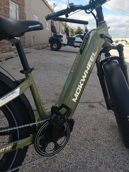 Electric ST Mountain Bike | Mokwheel Basalt Step Through 2.0 Green